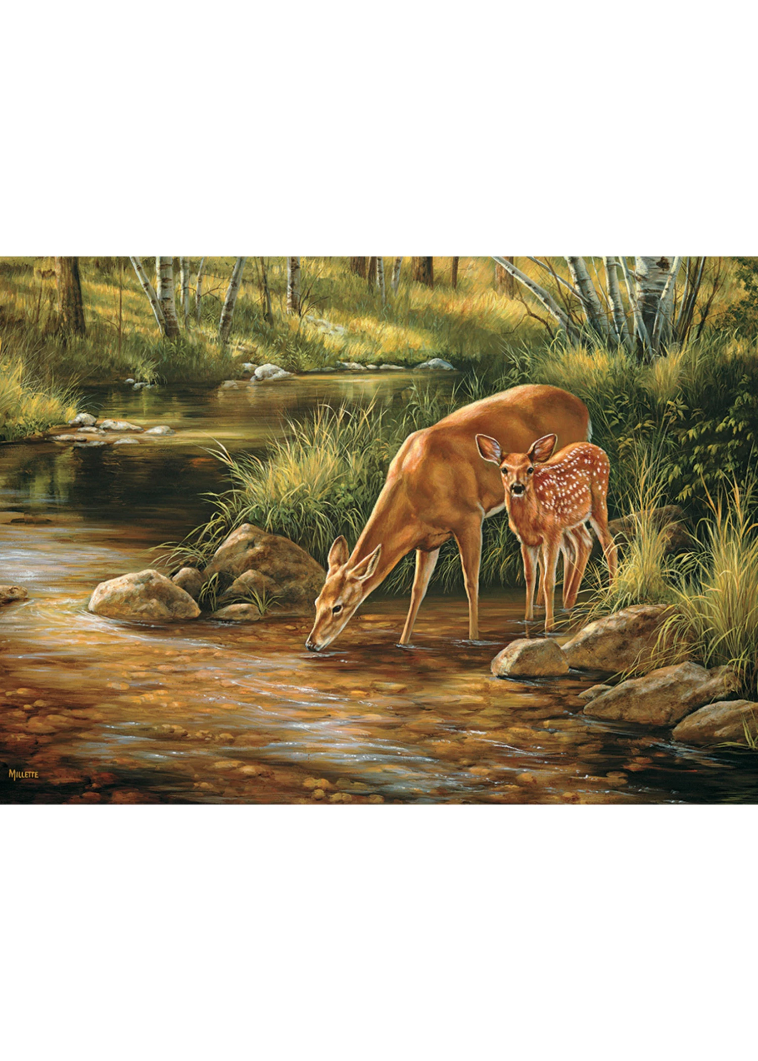 Cobble Hill Deer Family - 350 Piece Puzzle 4 Cobble Hill Deer Family - 350 Piece Puzzle - Image 2