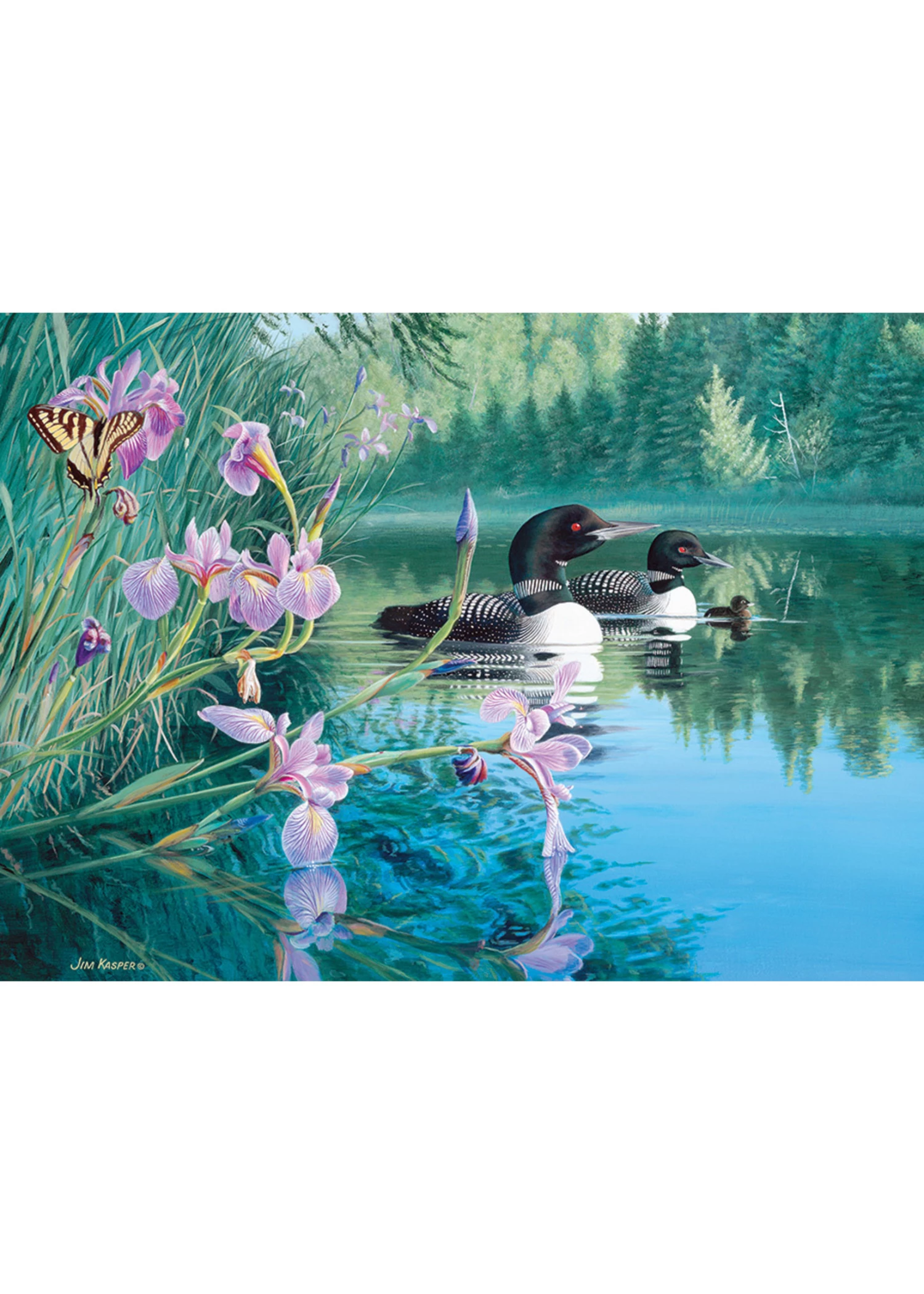 Cobble Hill Iris Cove Loons - 500 Piece Puzzle 4 Cobble Hill Iris Cove Loons - 500 Piece Puzzle - Image 2