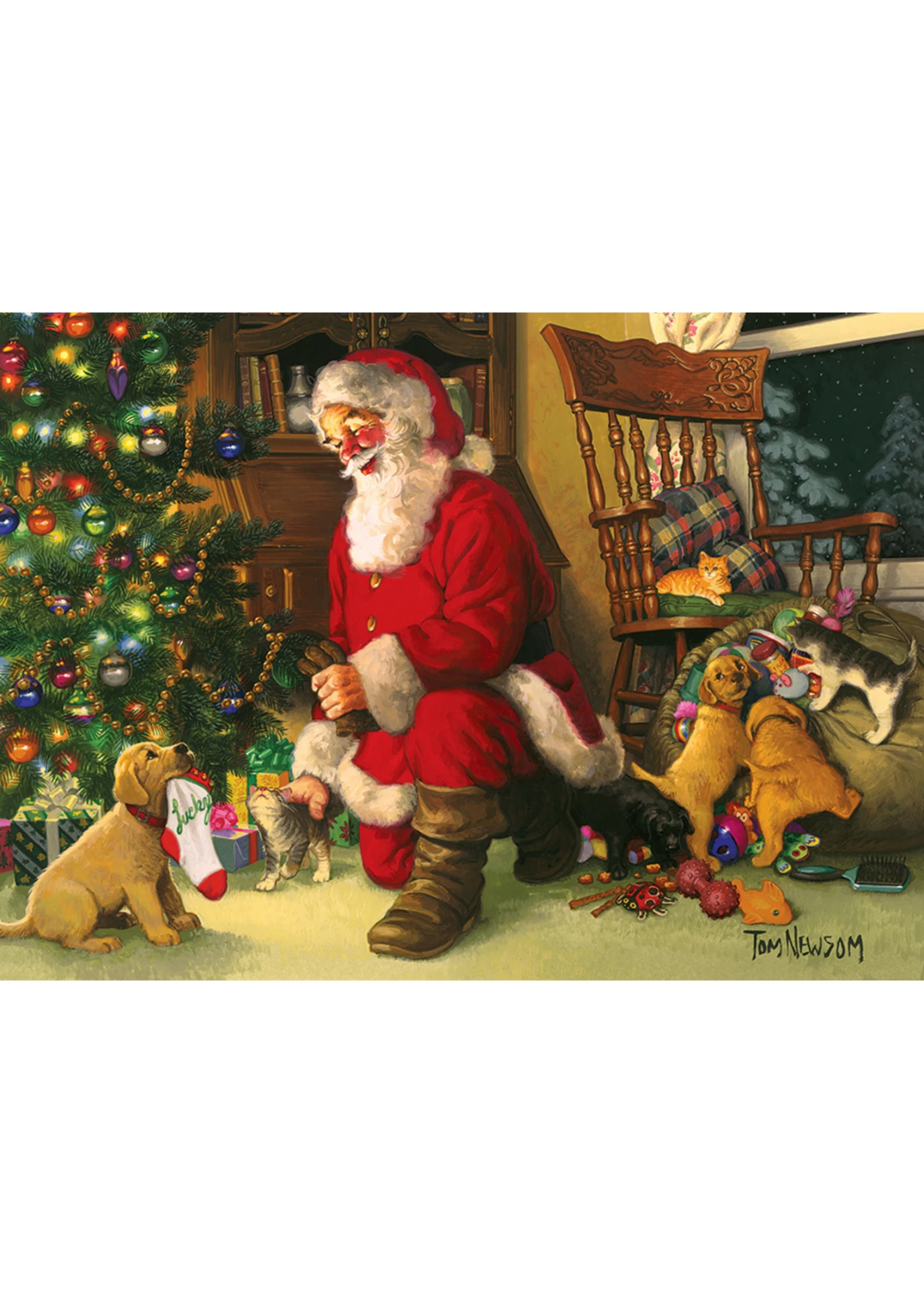 Cobble Hill Santa's Lucky Stocking - 350 Piece Puzzle 4 Cobble Hill Santa's Lucky Stocking - 350 Piece Puzzle - Image 2