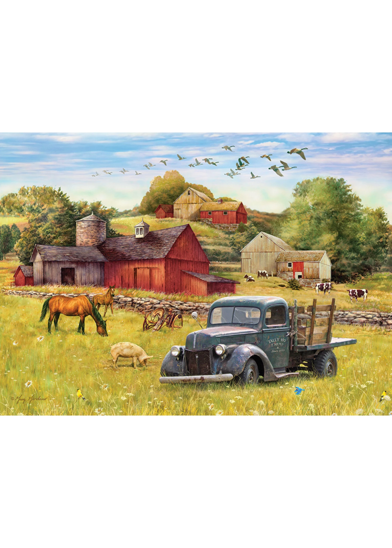 Cobble Hill Summer Afternoon on the Farm - 1000 Piece Puzzle 4 Cobble Hill Summer Afternoon on the Farm - 1000 Piece Puzzle - Image 2