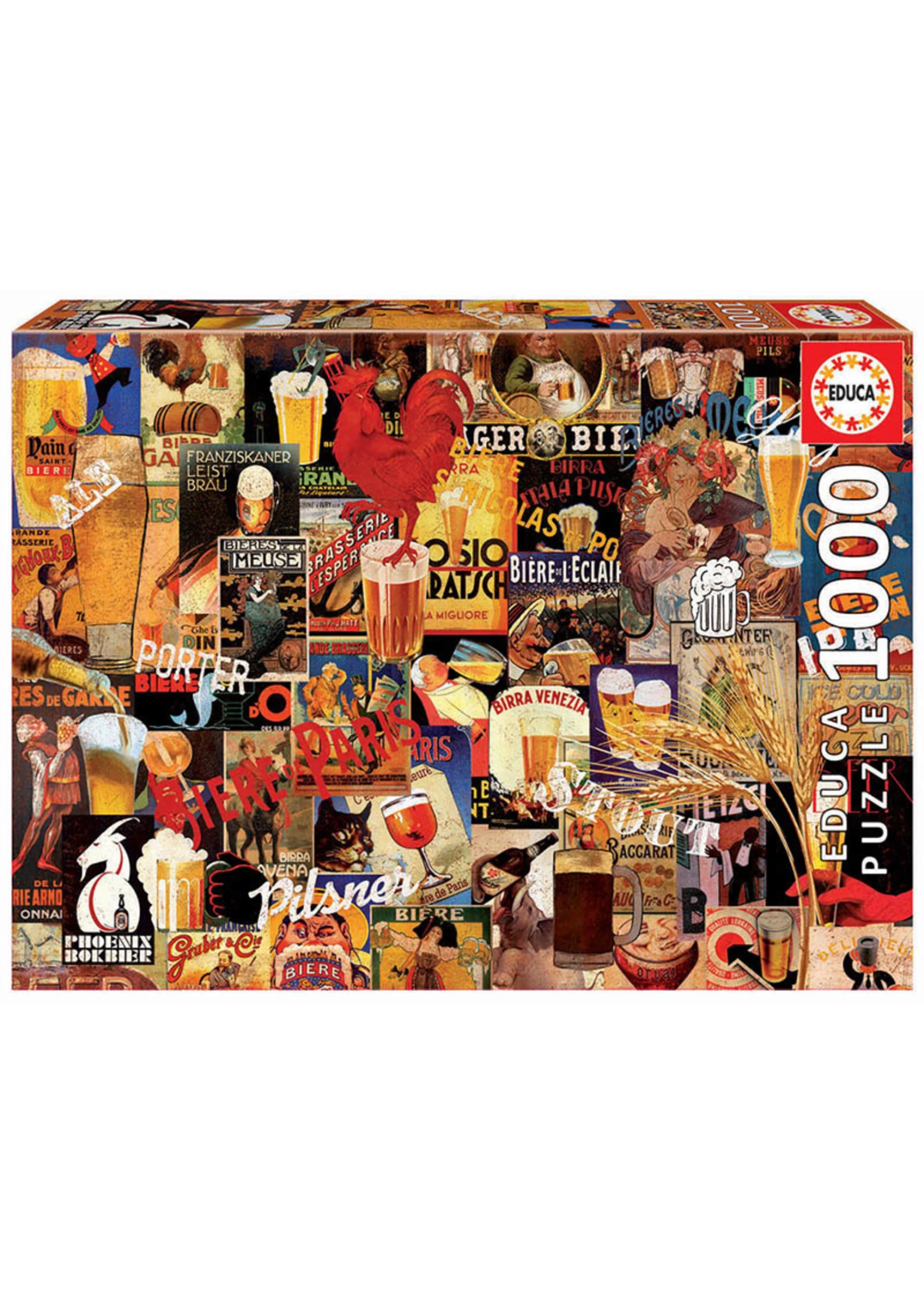 Educa Vintage Beer Collage - 1000 Piece Puzzle 3 Educa Vintage Beer Collage - 1000 Piece Puzzle