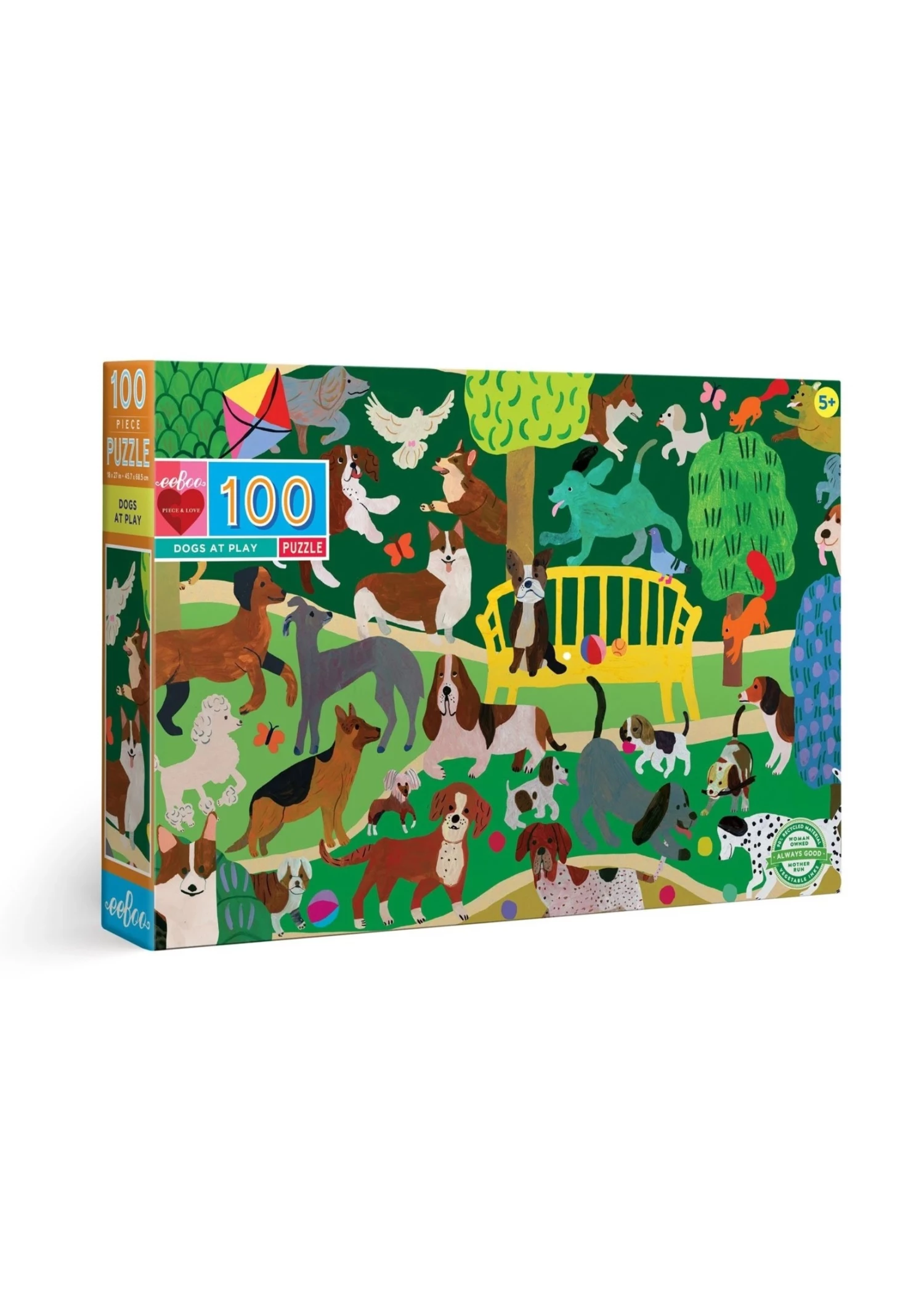 Eeboo Dogs at Play - 100 Piece Puzzle 3 Eeboo Dogs at Play - 100 Piece Puzzle