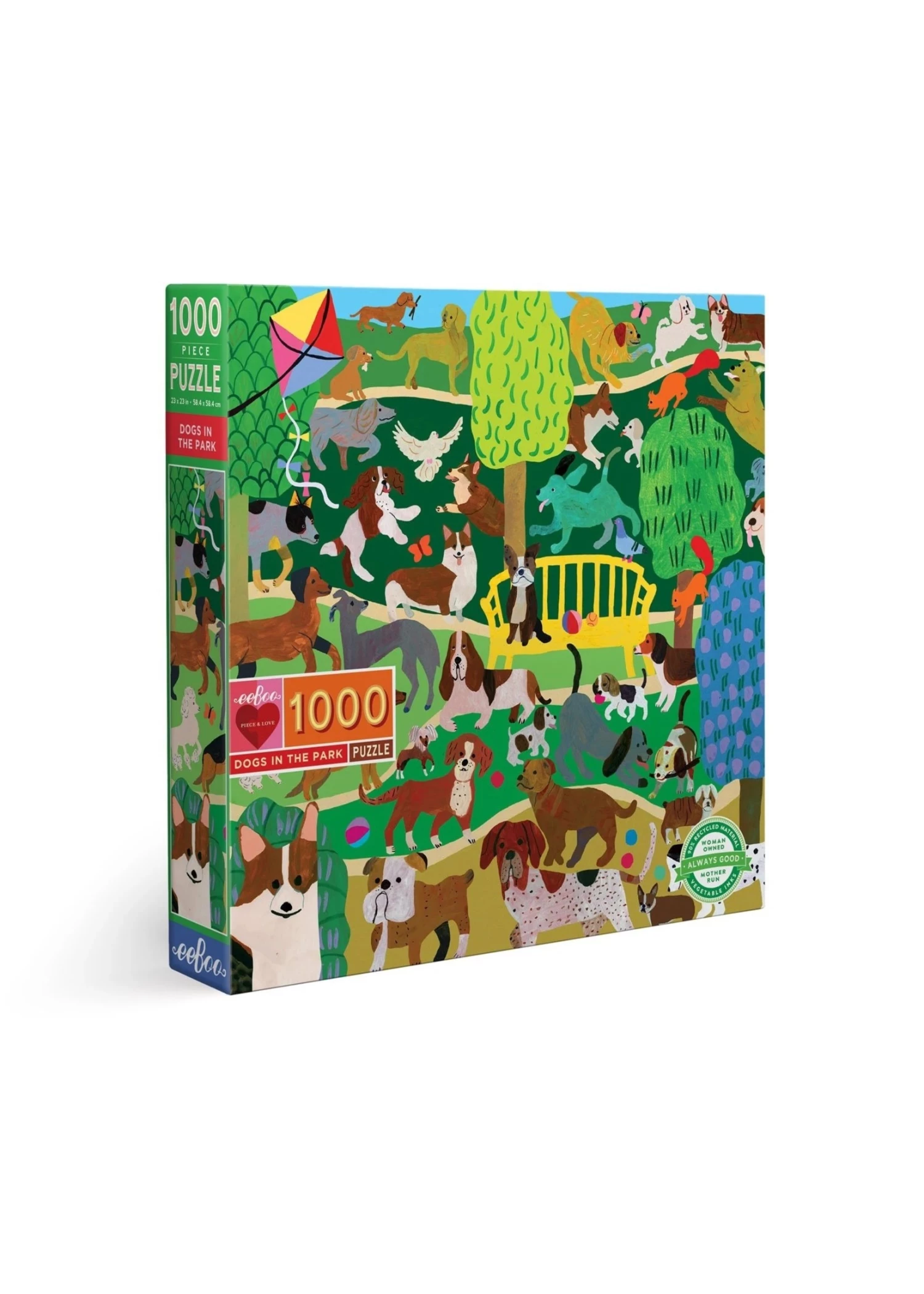 Eeboo Dogs in the Park - 1000 Piece Puzzle 3 Eeboo Dogs in the Park - 1000 Piece Puzzle