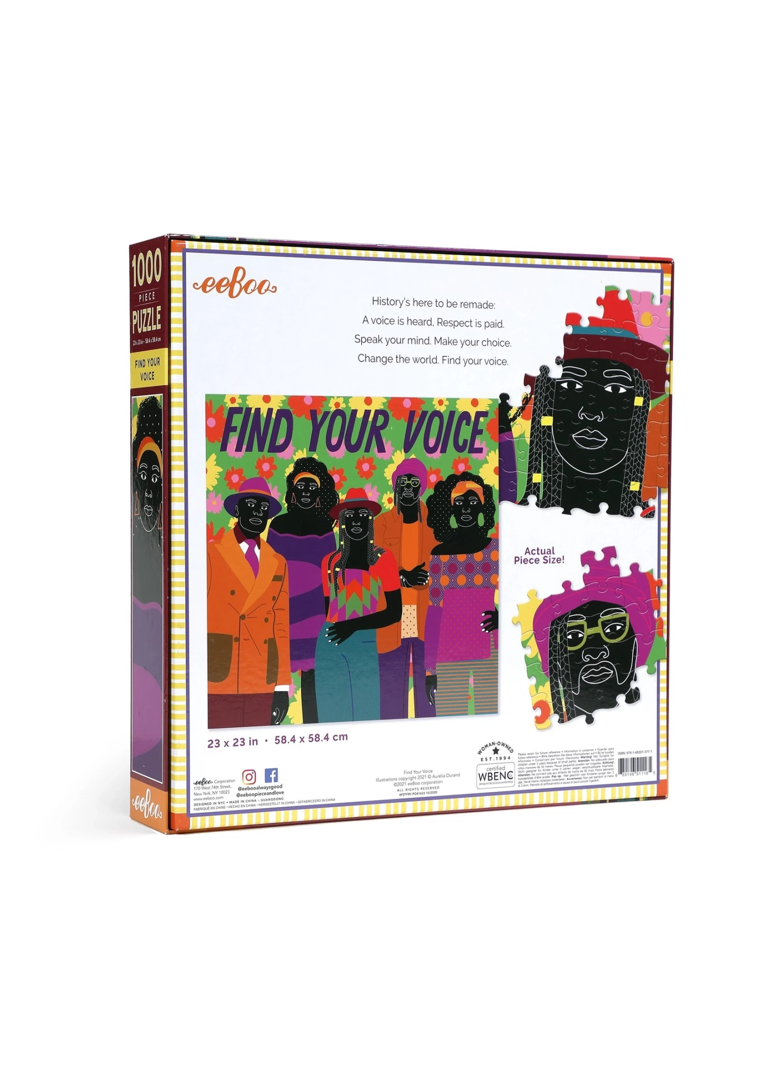 Eeboo Find Your Voice - 1000 Piece Puzzle 4 Eeboo Find Your Voice - 1000 Piece Puzzle - Image 2