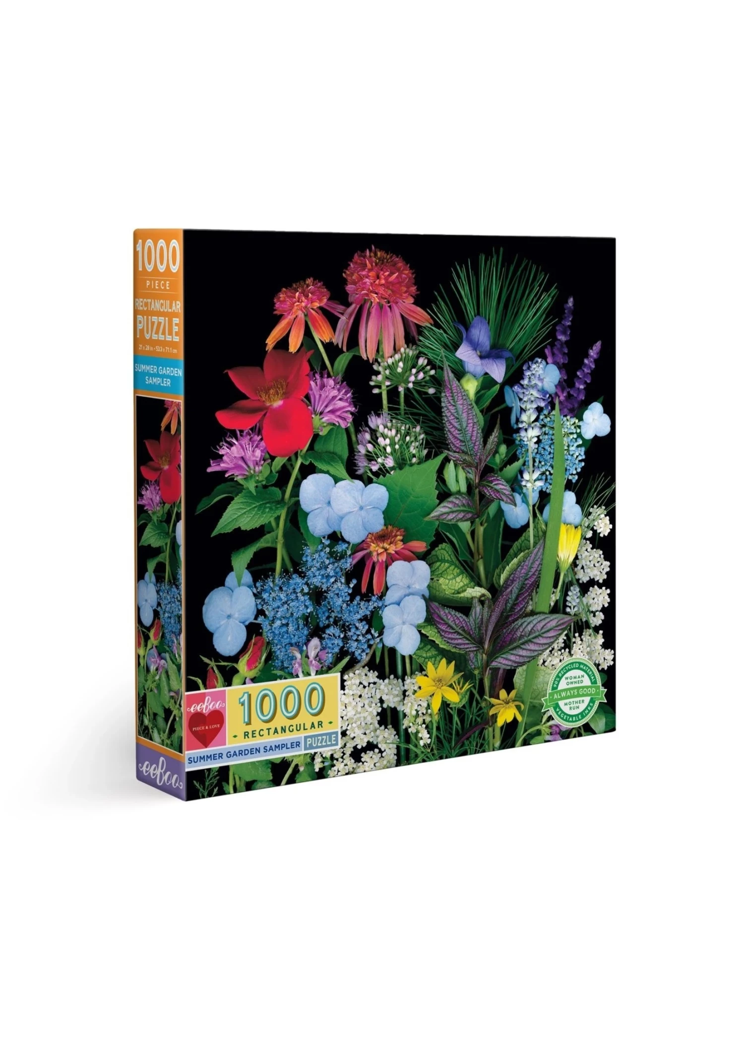 Eeboo Summer Garden Sampler - 1000 Piece Puzzle 3 Eeboo Summer Garden Sampler - 1000 Piece Puzzle