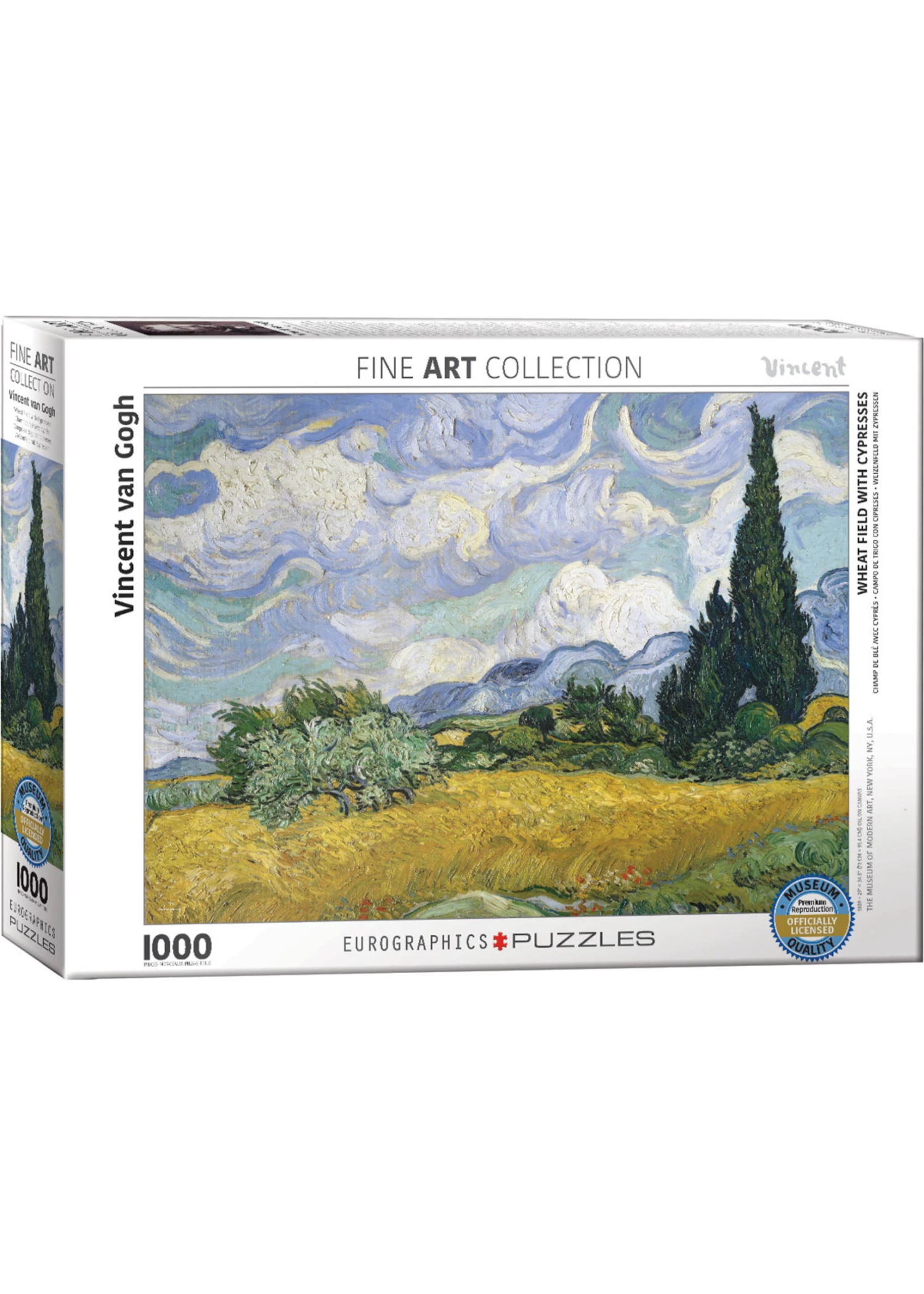 Eurographics Wheat Field with Cypresses - 1000 Piece Puzzle 3 Eurographics Wheat Field with Cypresses - 1000 Piece Puzzle