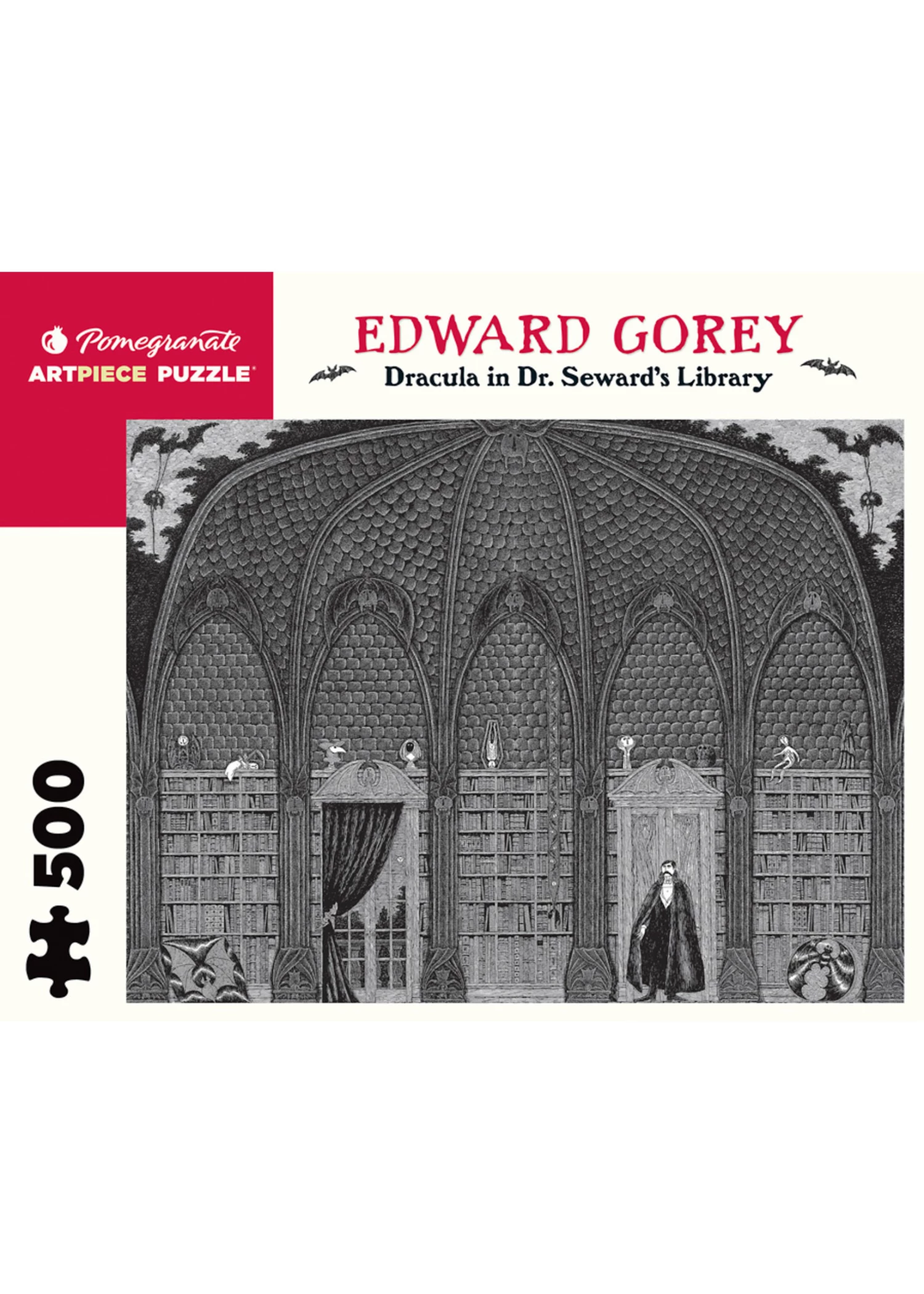 Pomegranate E Gorey: Dracula in Seward's Library - 500 Piece Puzzle 3 Pomegranate E Gorey: Dracula in Seward's Library - 500 Piece Puzzle
