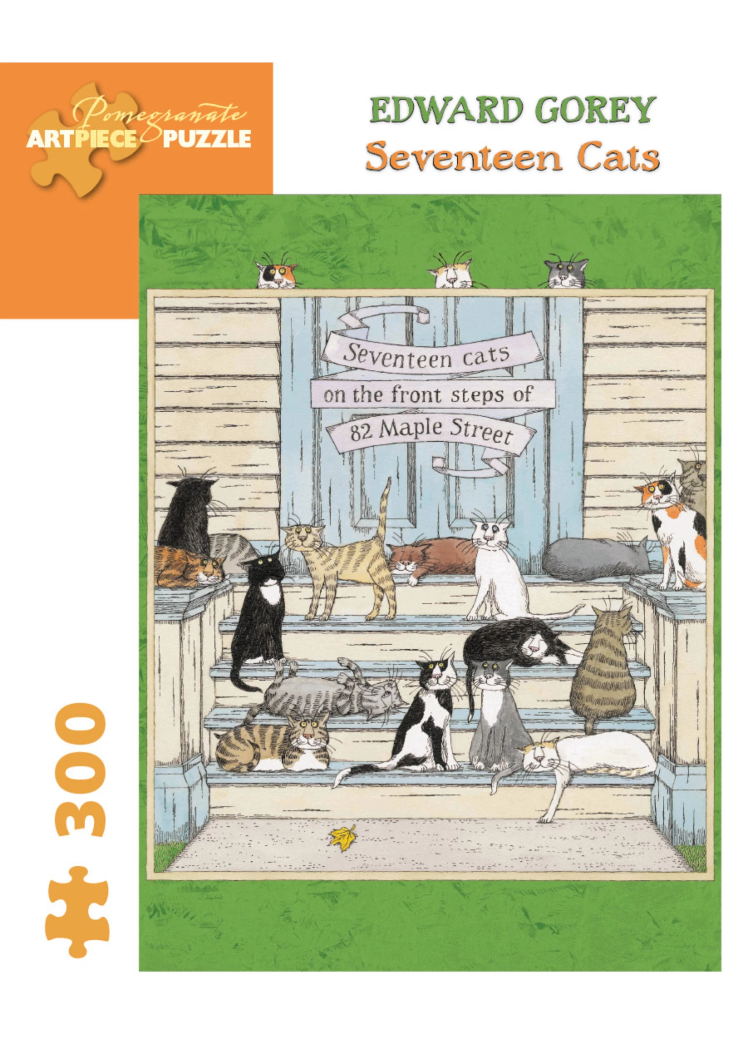 Pomegranate E Gorey - Seventeen Cats - 300 Piece Puzzle 3 Pomegranate E Gorey - Seventeen Cats - 300 Piece Puzzle