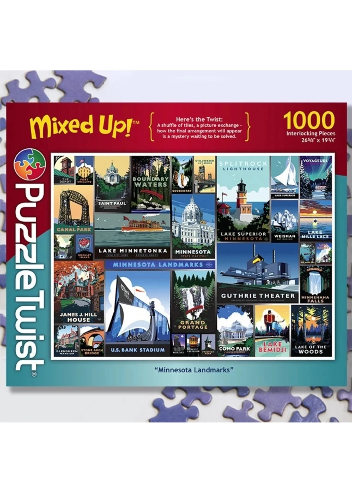 Puzzle Twist Minnesota Landmarks - 1000 Piece Puzzle 3 Puzzle Twist Minnesota Landmarks - 1000 Piece Puzzle