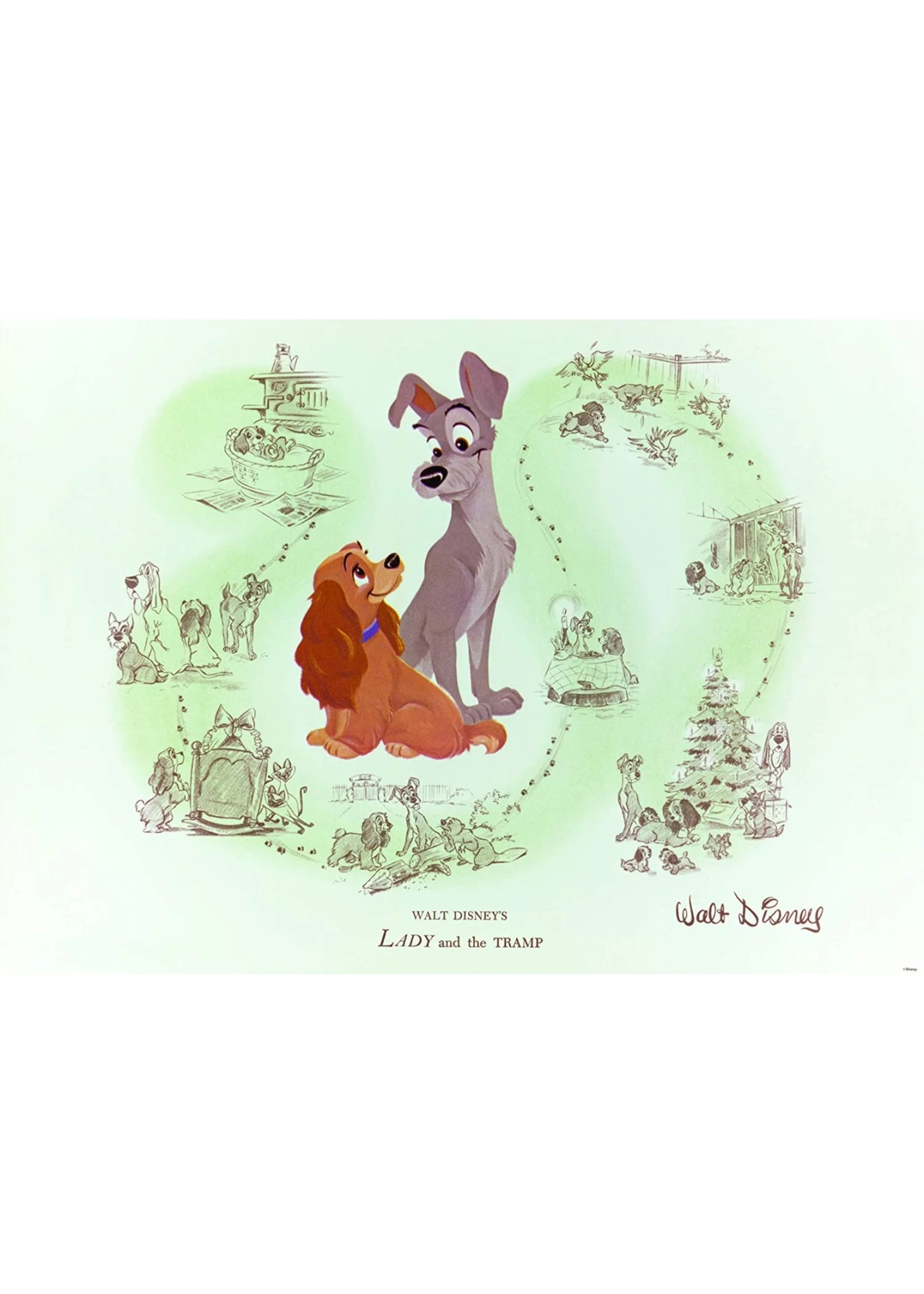 Ravensburger Disney Vault: Lady - 1000 Piece Puzzle 4 Ravensburger Disney Vault: Lady - 1000 Piece Puzzle - Image 2