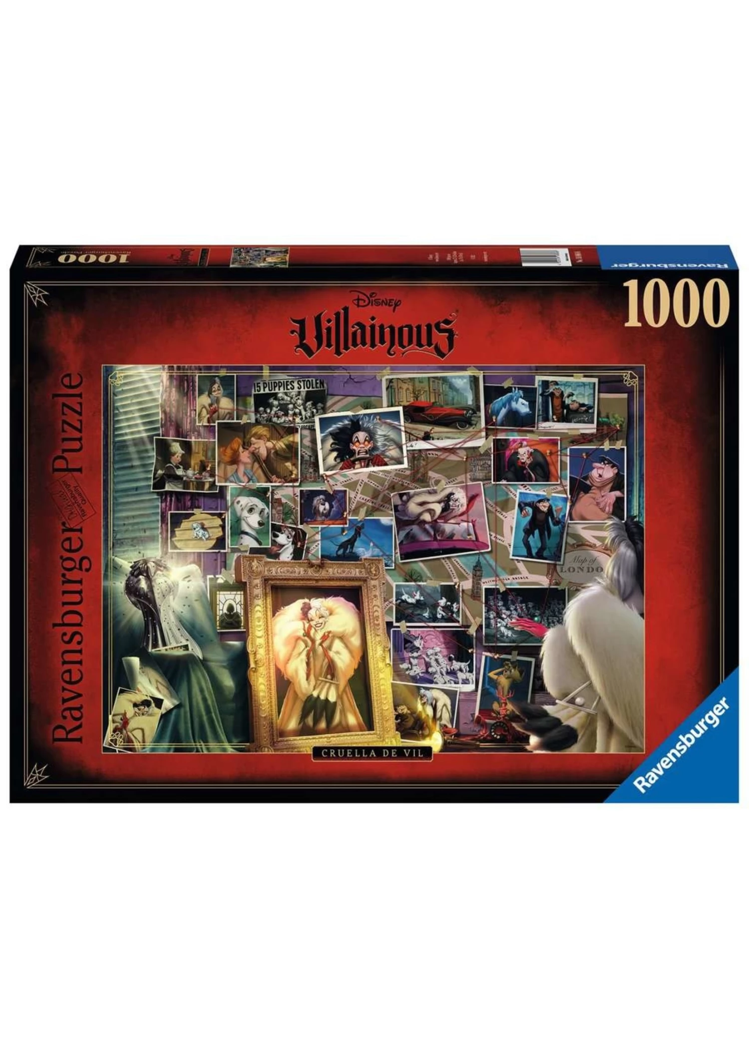 Ravensburger Disney Villainous: Cruella de Vil - 1000 Piece Puzzle 3 Ravensburger Disney Villainous: Cruella de Vil - 1000 Piece Puzzle