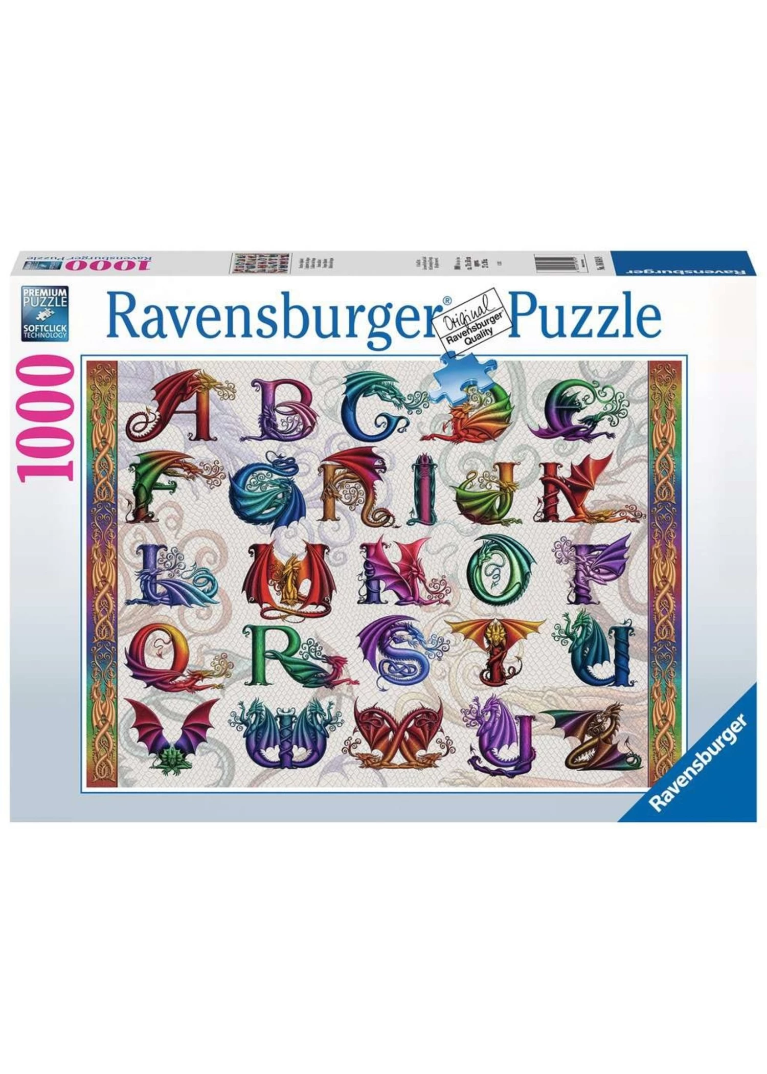 Ravensburger Dragon Alphabet - 1000 Piece Puzzle 3 Ravensburger Dragon Alphabet - 1000 Piece Puzzle