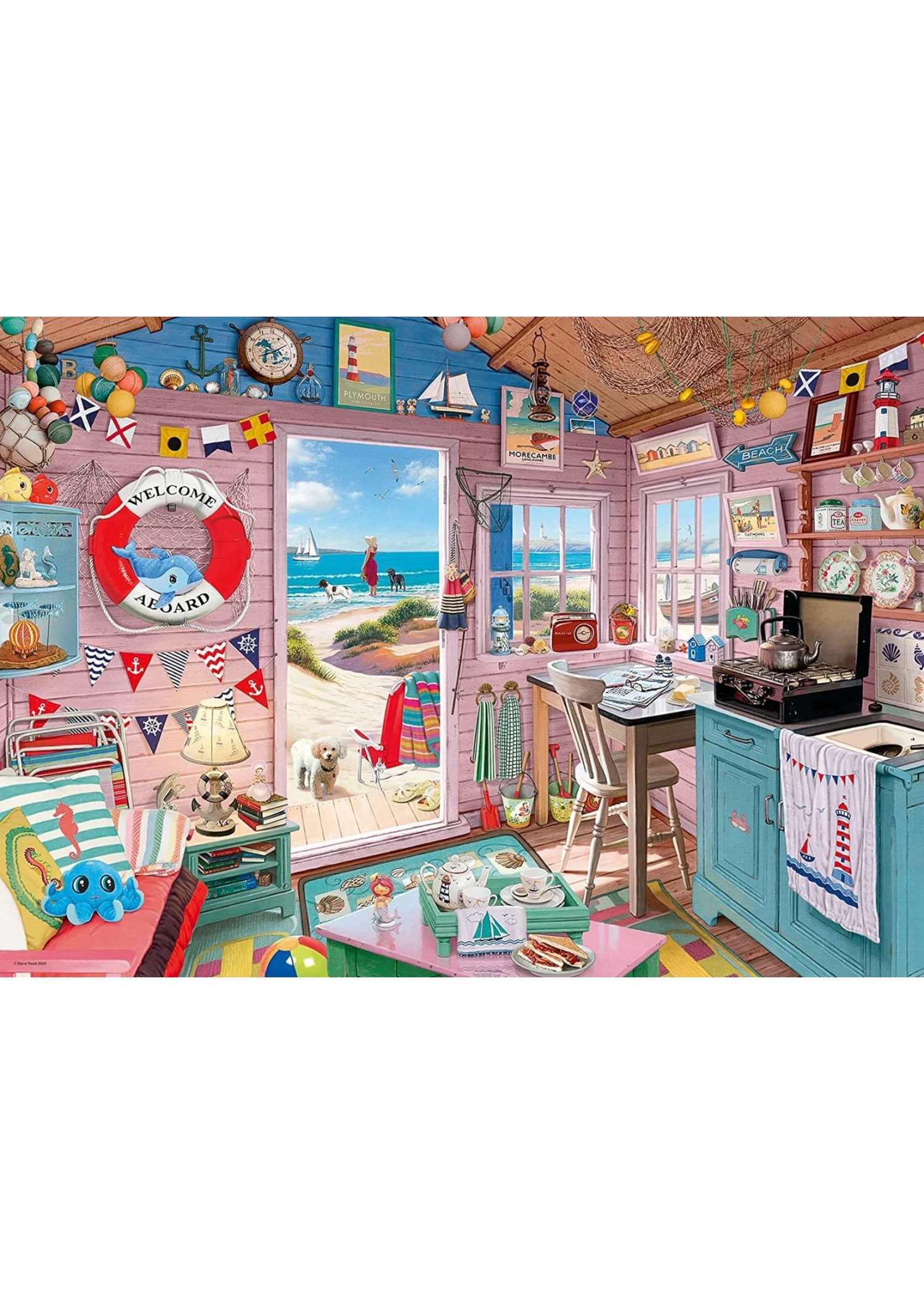 Ravensburger The Beach Hut - 1000 Piece Puzzle 4 Ravensburger The Beach Hut - 1000 Piece Puzzle - Image 2
