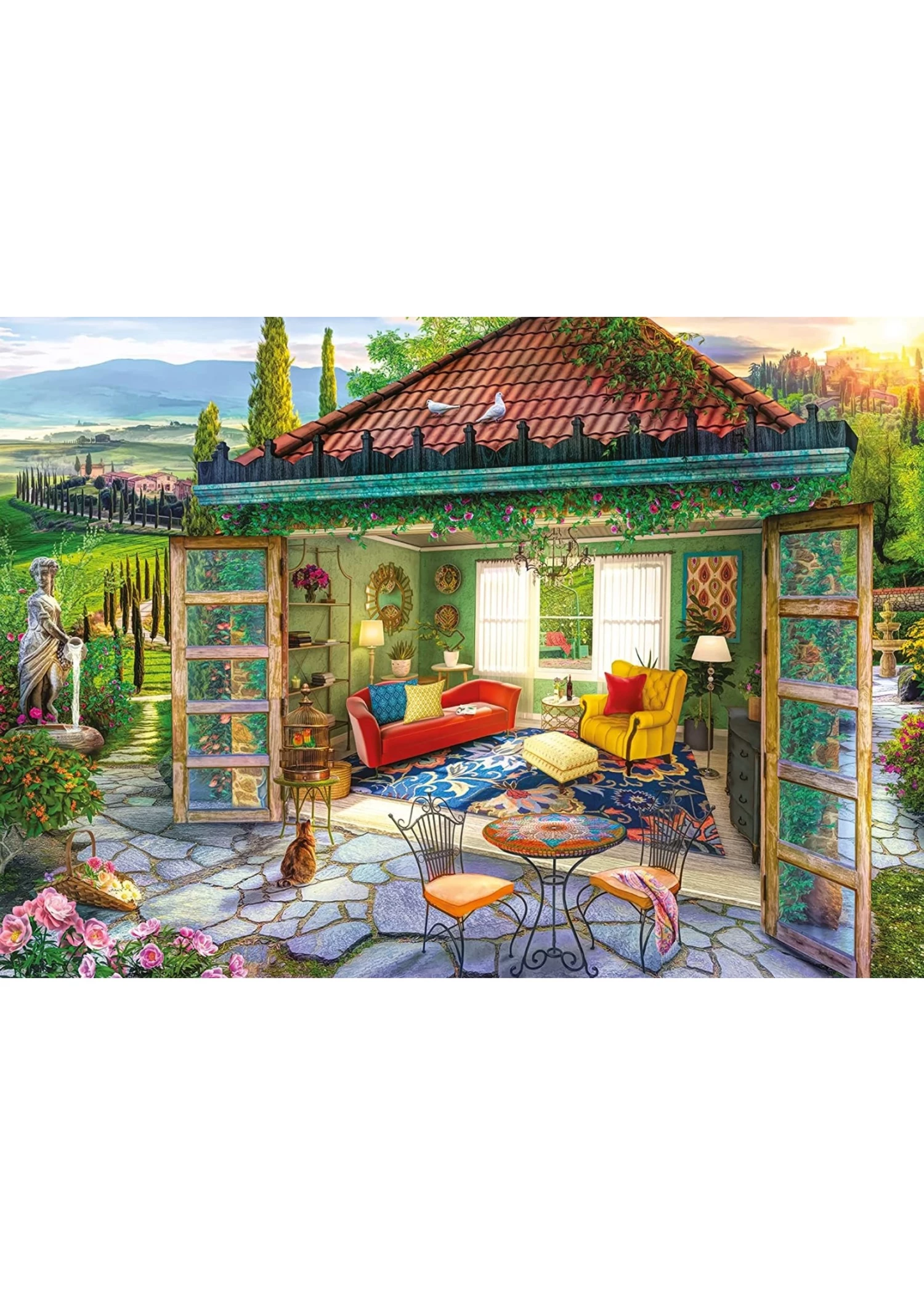Ravensburger Tuscan Oasis - 1000 Piece Puzzle 4 Ravensburger Tuscan Oasis - 1000 Piece Puzzle - Image 2