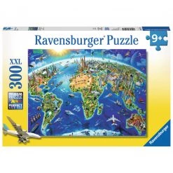 Ravensburger World Landmarks Map - 300 Piece Puzzle